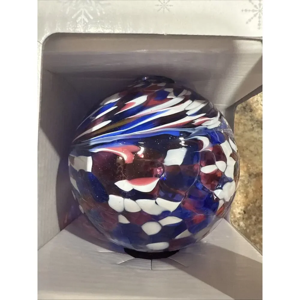 Anwa Glass Hand Blown Multicolor Christmas Ornament – Poland